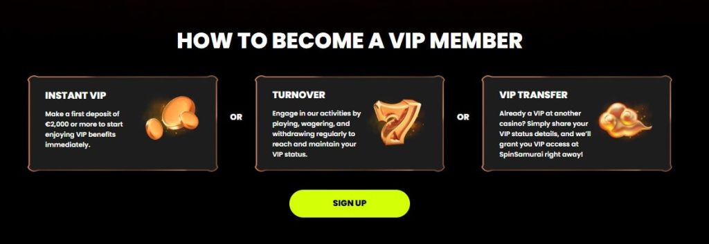 spin samurai vip
